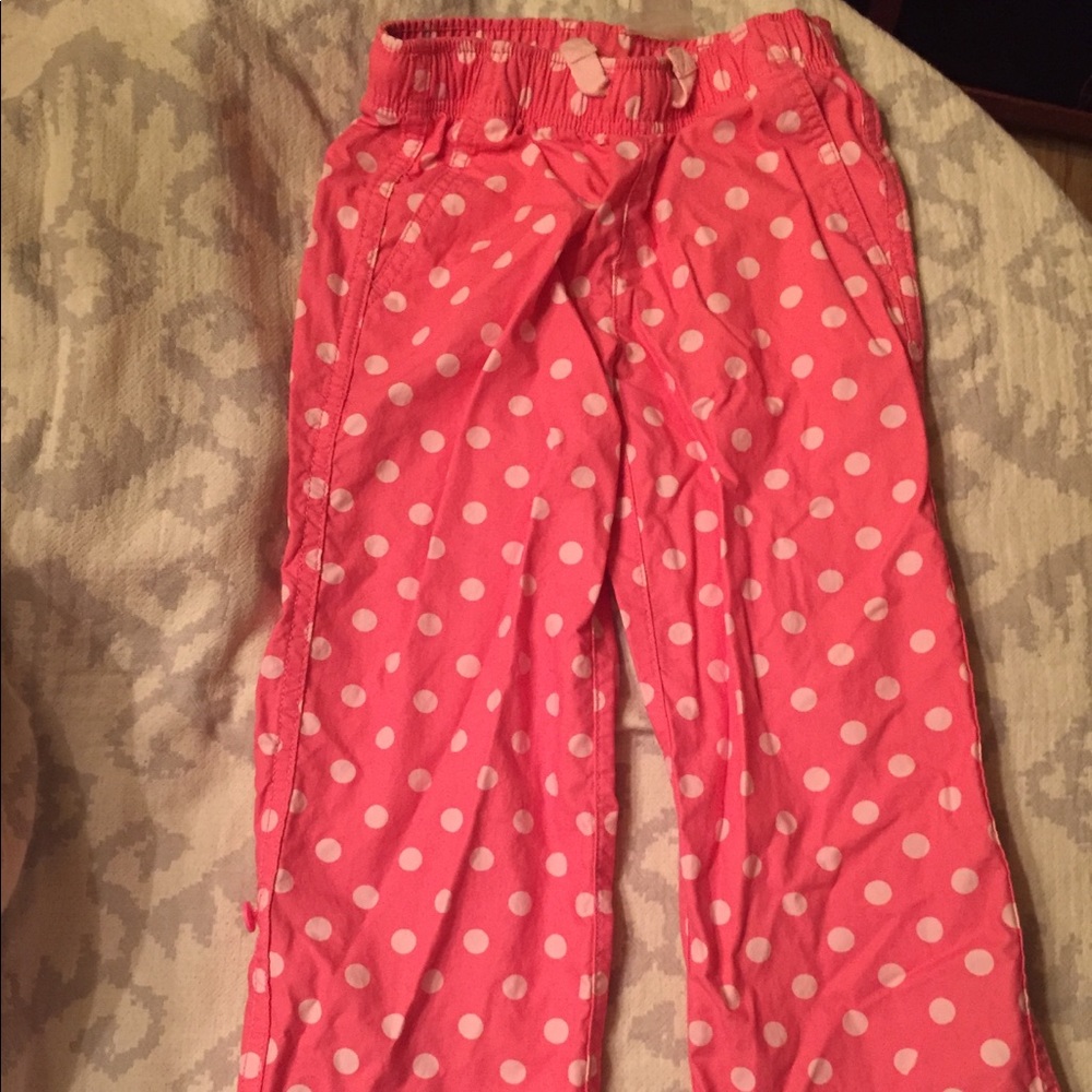 Hanna Andersson Pink Pants with Polka Dots